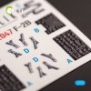 Kelik K72047 JASDF F-2B Fighter  interior 3D decals for FineMolds kit (1/72)